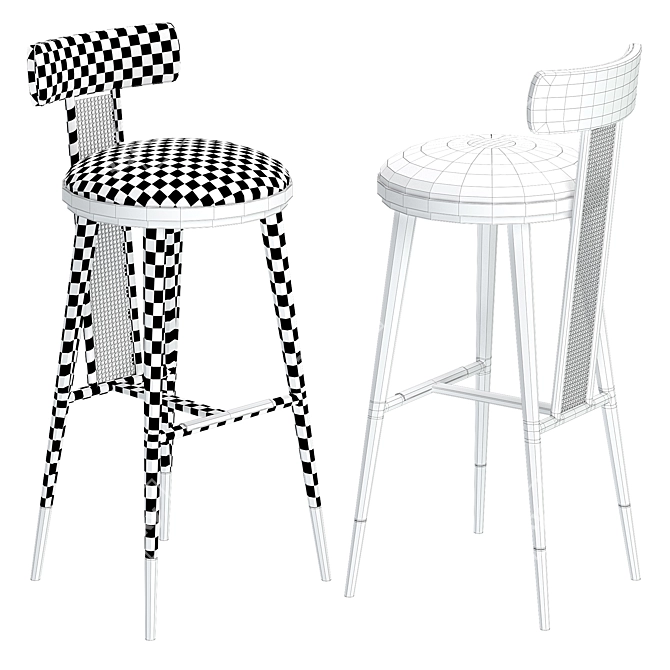 Contemporary Bar Chair: Blakey 3D model image 4