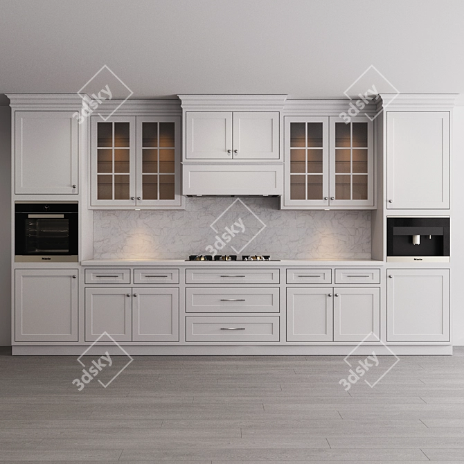 Modern Kitchen Set: 3Dmax Modeling 3D model image 4