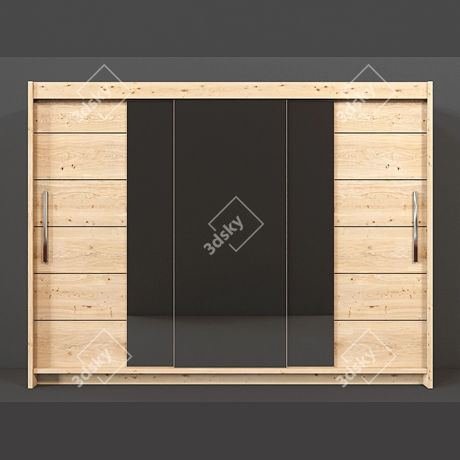 Versatile Wardrobe 01: Sleek & Stylish 3D model image 2