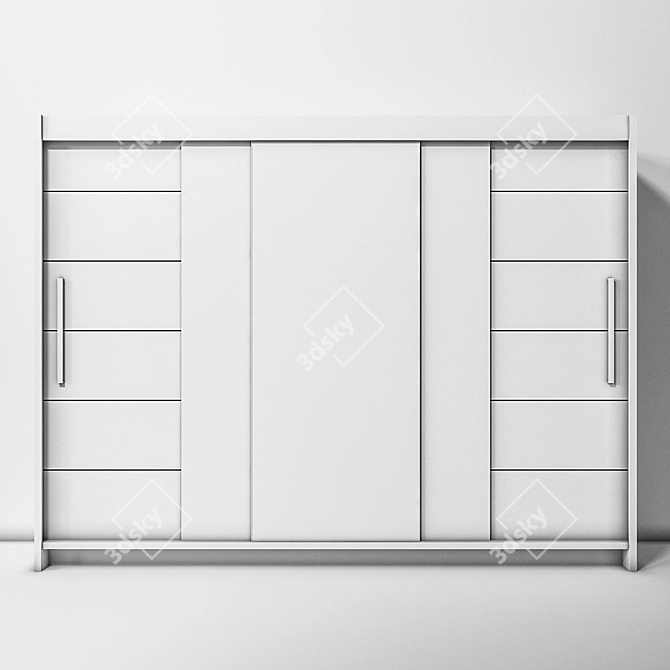 Versatile Wardrobe 01: Sleek & Stylish 3D model image 3