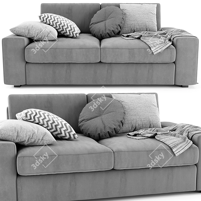 Modern Comfort: Ikea Kivik Loveseat 3D model image 2