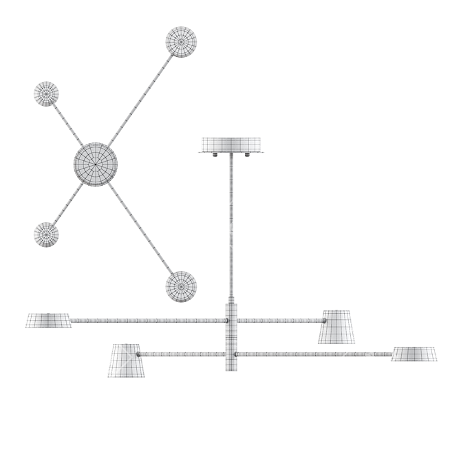 Elegant TOIVOLA B 4 Pendant 3D model image 3