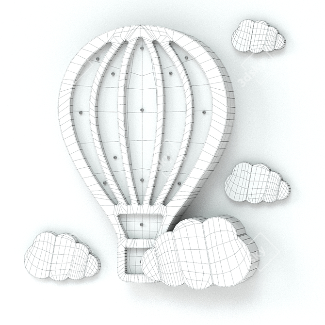Magical Balloon Kids Lamp 3D model image 3