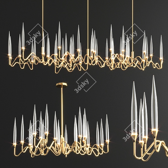 Elegant Illuminate: Il Pezzo Mancante Chandeliers 3D model image 2