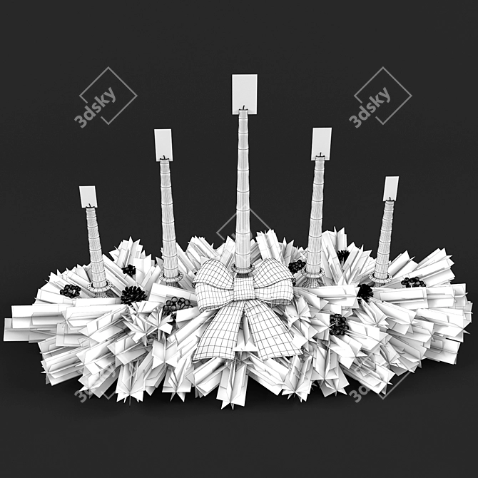 Christmas Table Decoration 3D model image 1