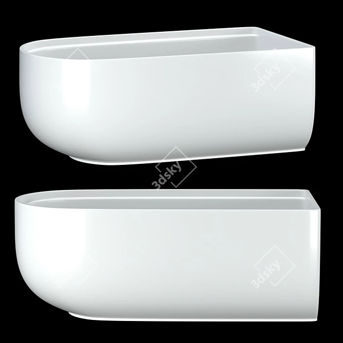 FEBE 1500: Luxurious Ceramic Bathtub 3D model image 3