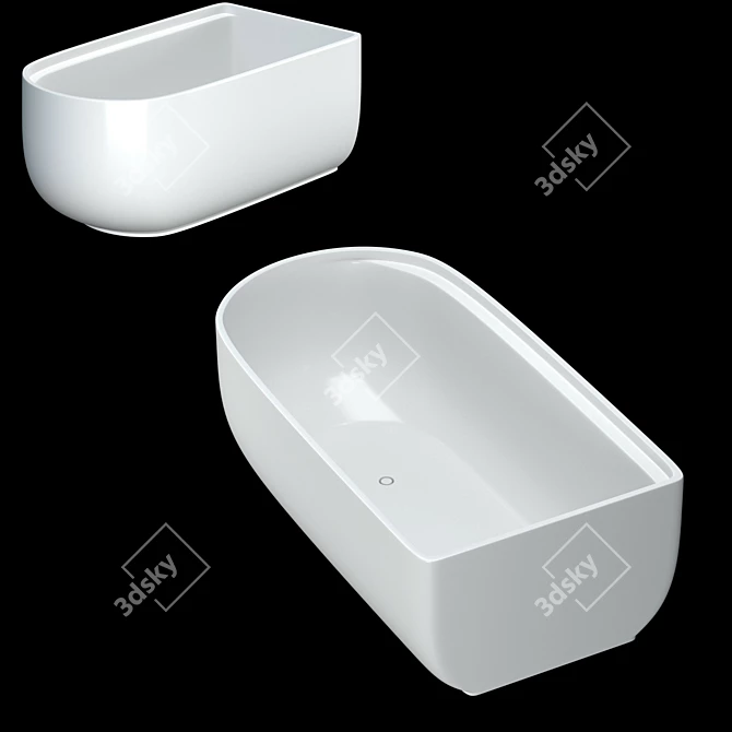 FEBE 1500: Luxurious Ceramic Bathtub 3D model image 4