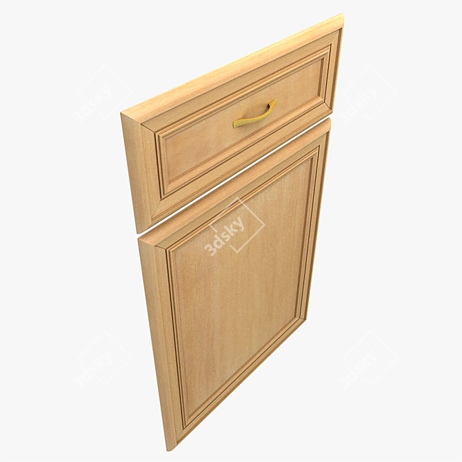 Classic Ornament Cabinet Door 3D model image 3