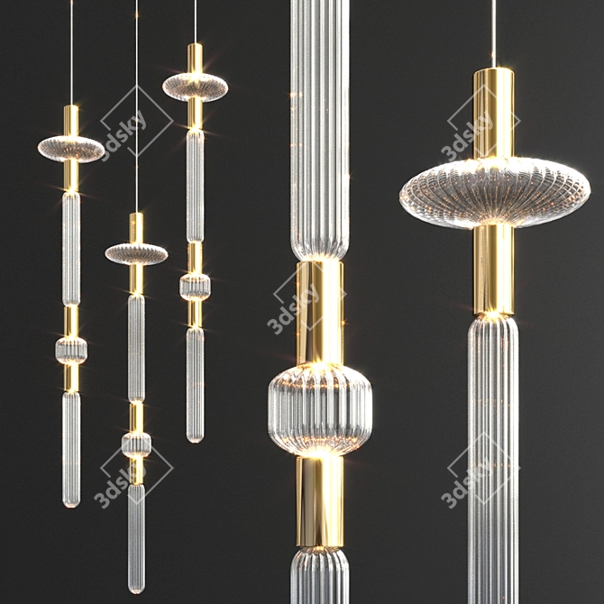 Elegant Illumination: Cipher Pendant Light 3D model image 2