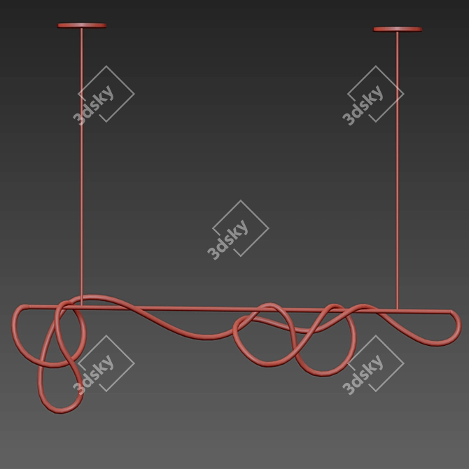 Elegant Luke Lamp Ceiling Chandelier 3D model image 3
