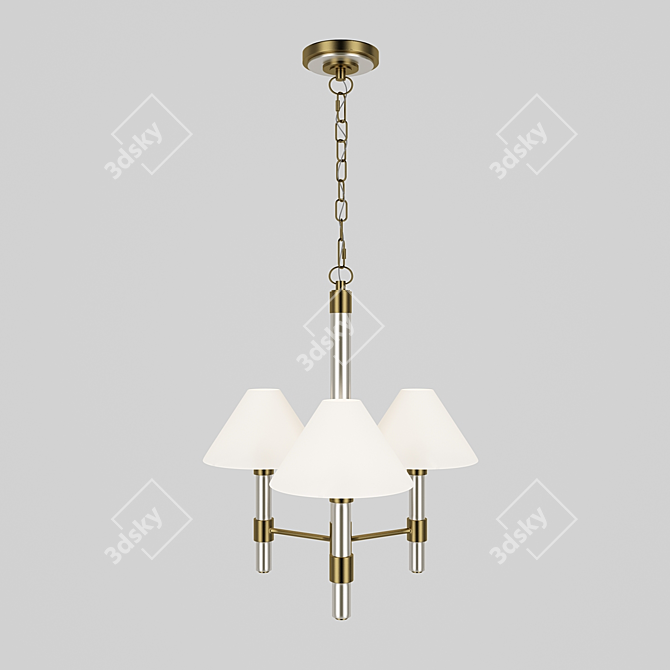 Radiant Glow Mini Chandelier 3D model image 1