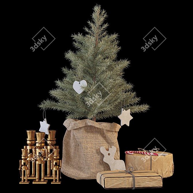 Corona Render Christmas Decoration 3D model image 2