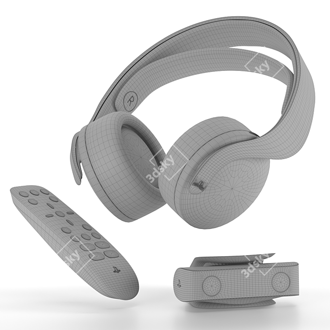 3D Wireless Headset | Media Remote | HD Camera 3D model image 6