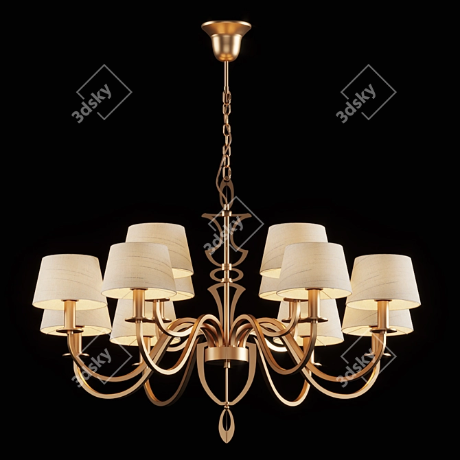 Elegant Florence Pendant Lamp 3D model image 1