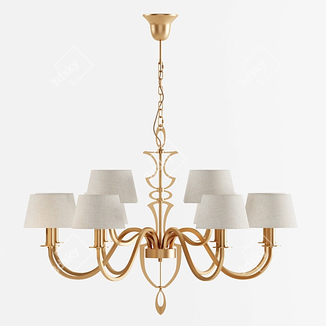 Elegant Florence Pendant Lamp 3D model image 4