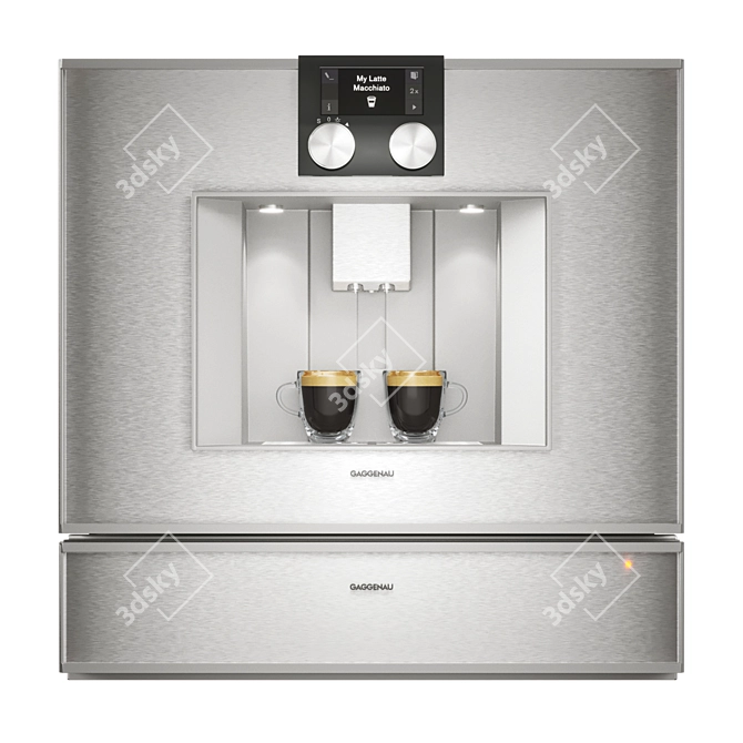 Gaggenau Built-in Espresso Maker & Warming Drawer 3D model image 2