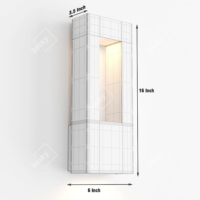 Hinkley Atlantis LED Outdoor Wall Sconce 3D model image 3