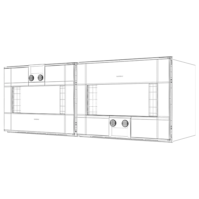 Gaggenau Stainless Steel Combi Oven Set 3D model image 5