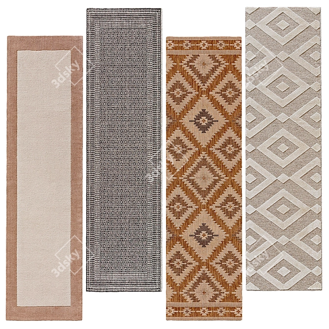 Elegant Carpet Runners 3D model image 1