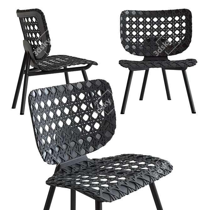 Elegant Aerial Lounge Chair 3D model image 10