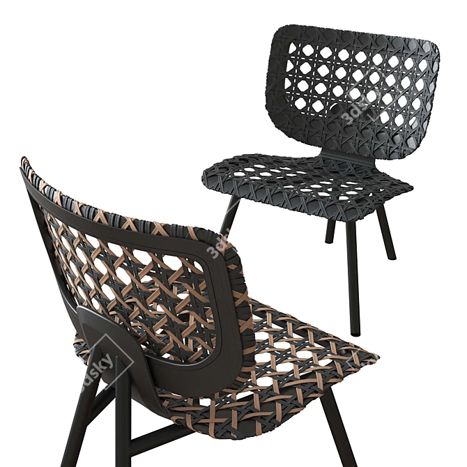Elegant Aerial Lounge Chair 3D model image 12