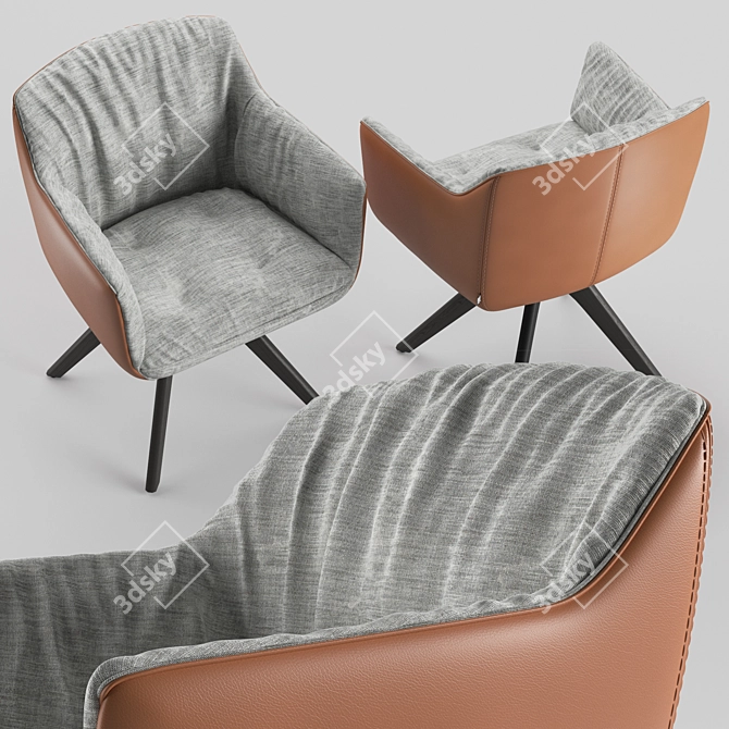 Rolf Benz 641: German Luxury Chair 3D model image 2