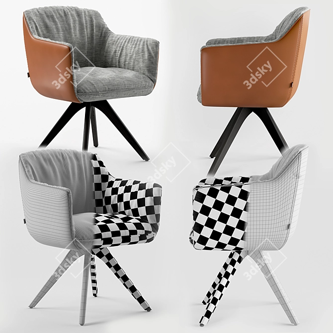 Rolf Benz 641: German Luxury Chair 3D model image 4