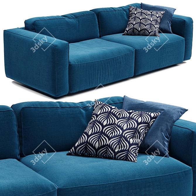 Fogia Supersoft: Luxurious 2-Seater Sofa 3D model image 1