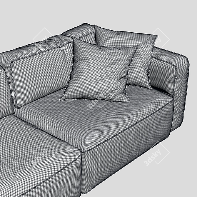 Fogia Supersoft: Luxurious 2-Seater Sofa 3D model image 4