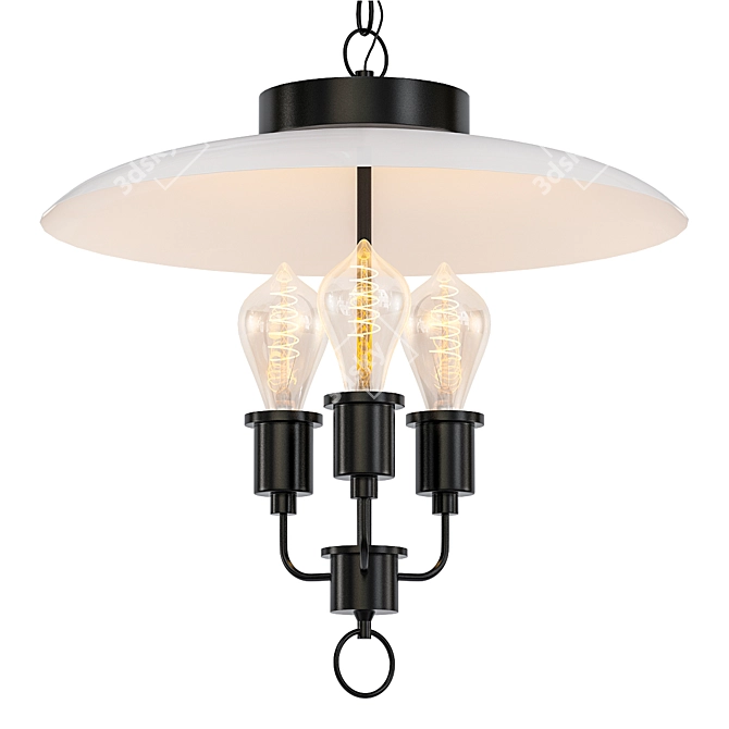 Elegant Geneva Pendant: 45cm 3D model image 1