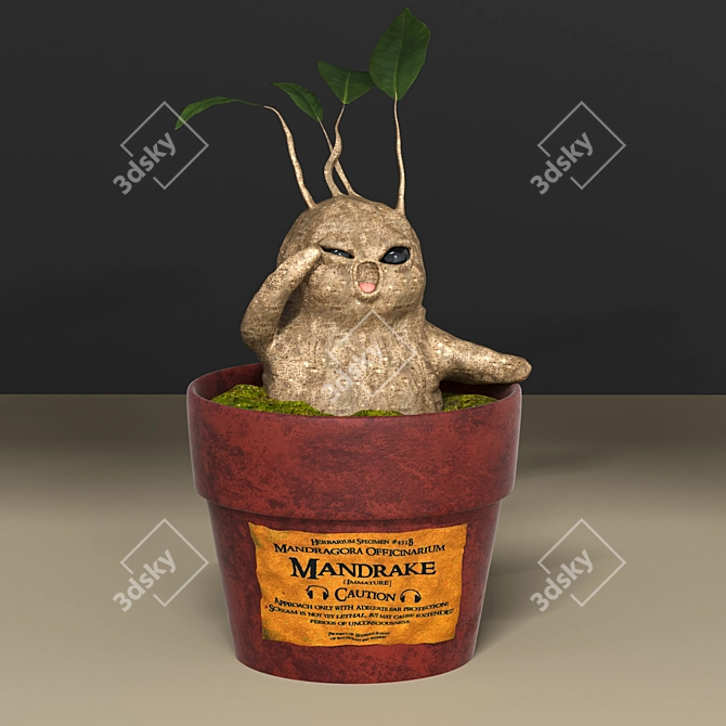 Magical Mandrake Root: Authentic Harry Potter Collectible 3D model image 3