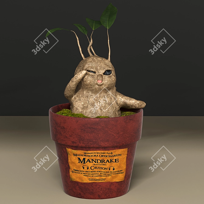 Magical Mandrake Root: Authentic Harry Potter Collectible 3D model image 6