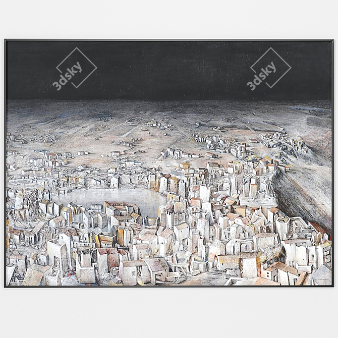 Modern Abstract Art - Momenti Crazy Home Paintings 3D model image 3