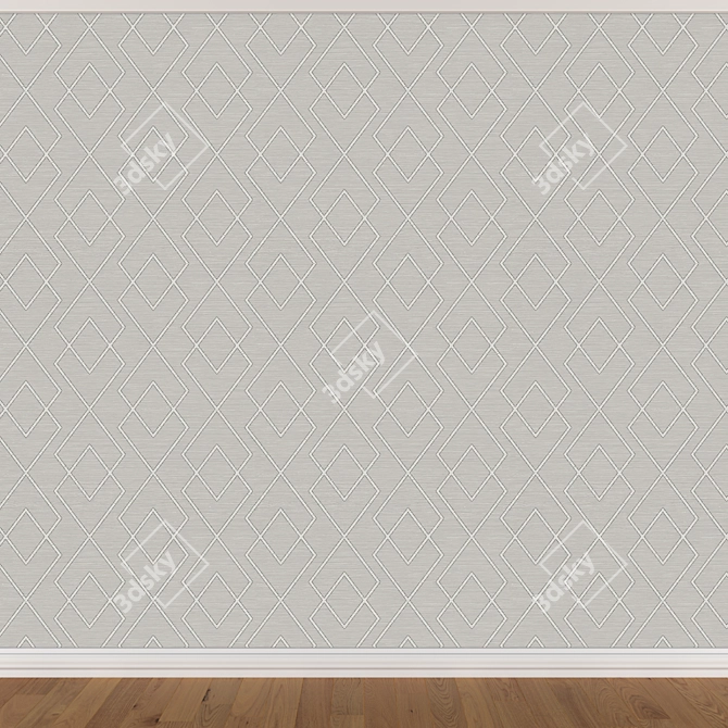 Seamless Wallpaper Set - 3 Colors 3D model image 3