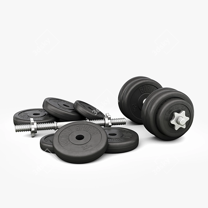 Gorilla Sports Dumbbells: Build Strength 3D model image 1