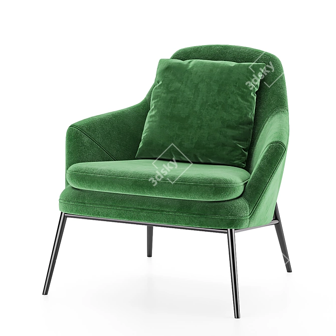 Elegant and Comfortable Armchair 3D model image 1