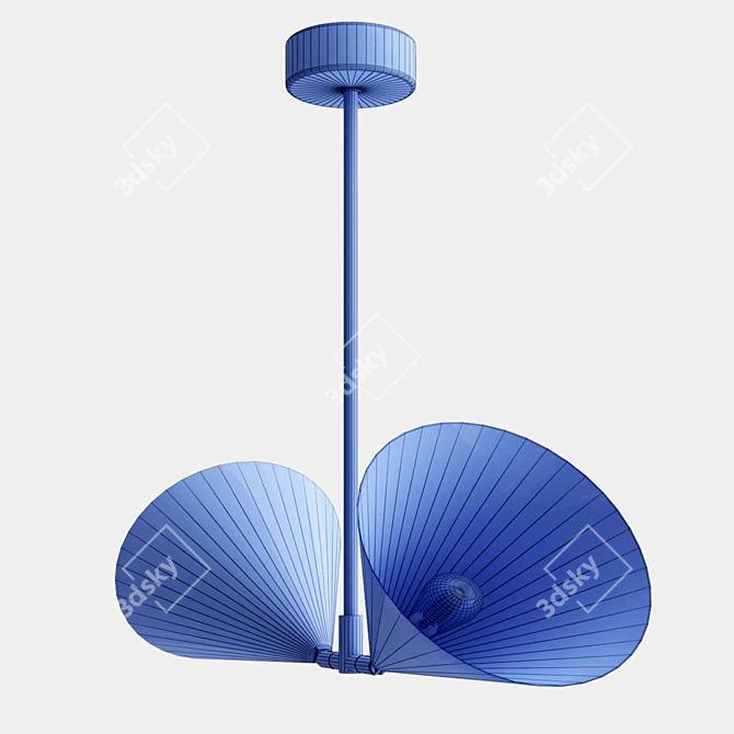 Elegant Double Pendant Light 3D model image 4