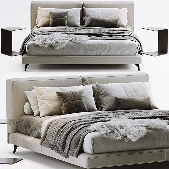 Modern Italian Design: Ditre Sound Bed 3D model image 2