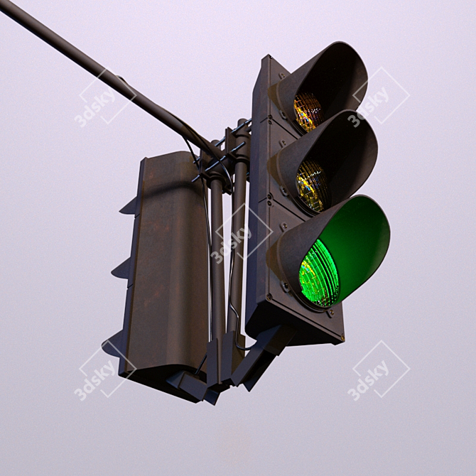 Street Traffic Light 3D model image 1