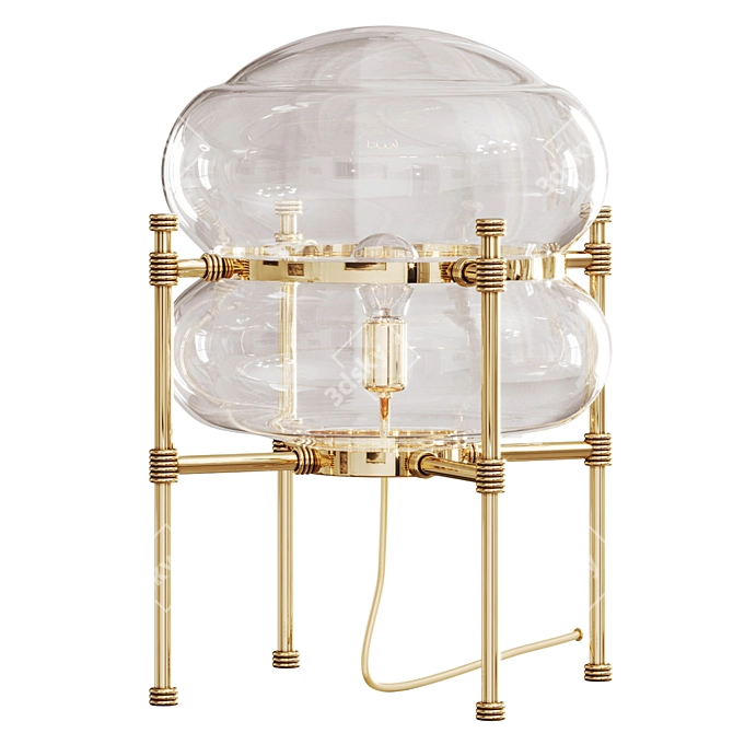 Sculptural Brass Adams Lamp 3D model image 2
