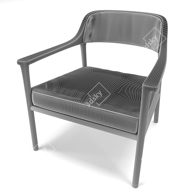 Scandinavian Craftsmanship: Walter Armchair 3D model image 15