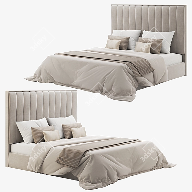 Sleek Flow Bed by Sensor Sleep 3D model image 5