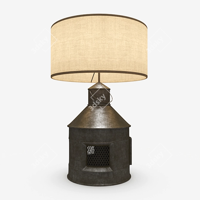 Loft-Style Custom Table Lamp 3D model image 1