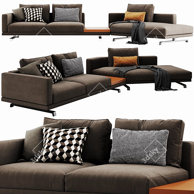 Molteni & C Octave Sectional Sofa 3D model image 2
