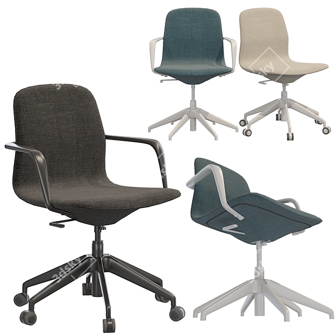 Ergonomic Conference Office Chair 3D model image 1