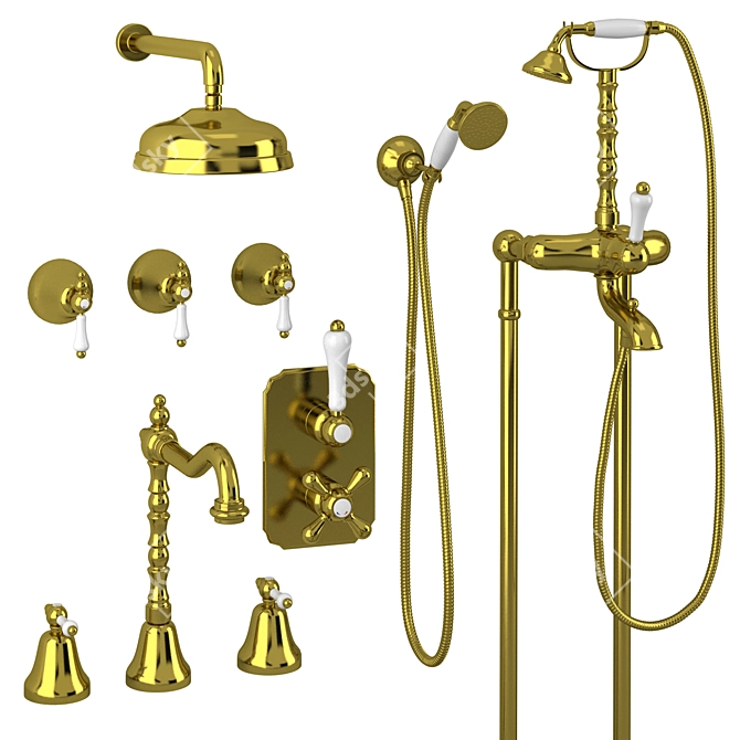 GiuliniG Praga Set 2: Elegant Bathroom Essentials 3D model image 3