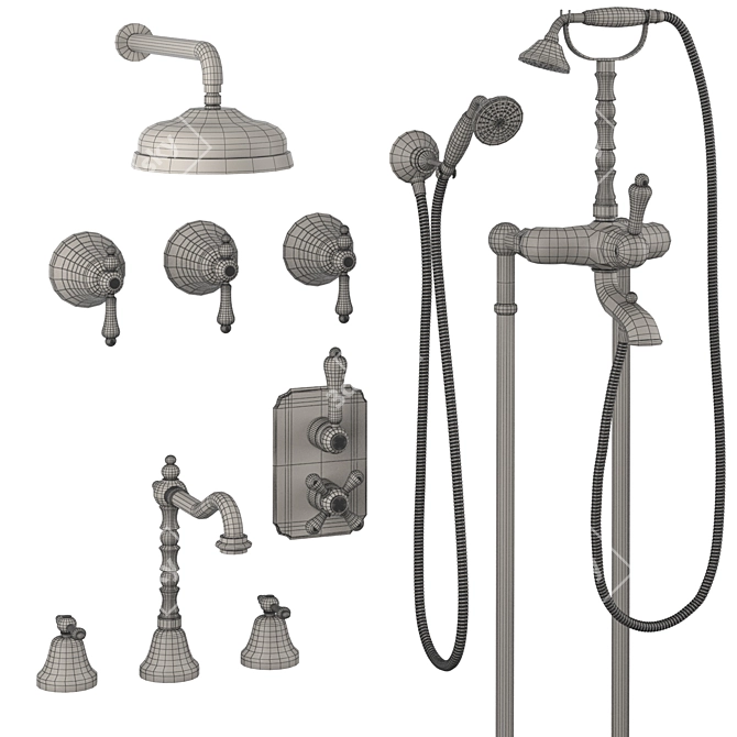 GiuliniG Praga Set 2: Elegant Bathroom Essentials 3D model image 5