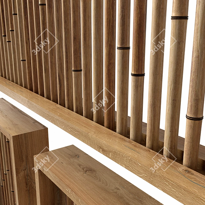 Bamboo Branch Decor - Natural and Versatile 3D model image 4