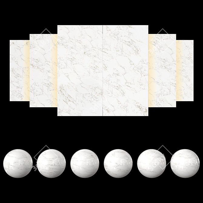 Spanish Arabescato Floor & Wall Tiles 3D model image 1