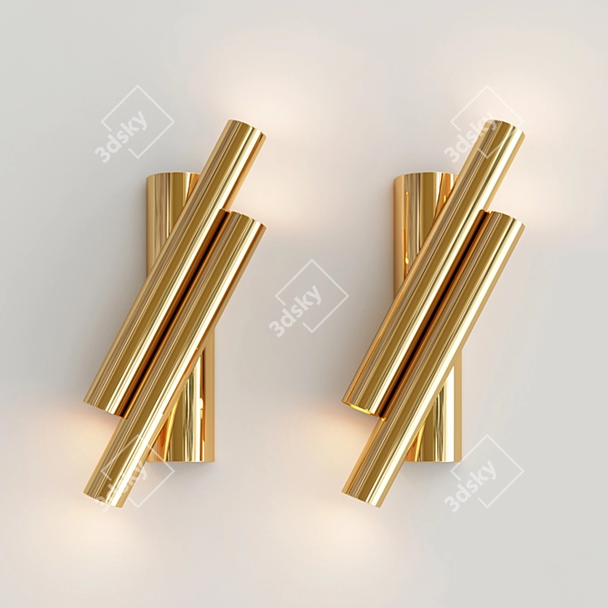 Modern Oblique Wall Decor 3D model image 1